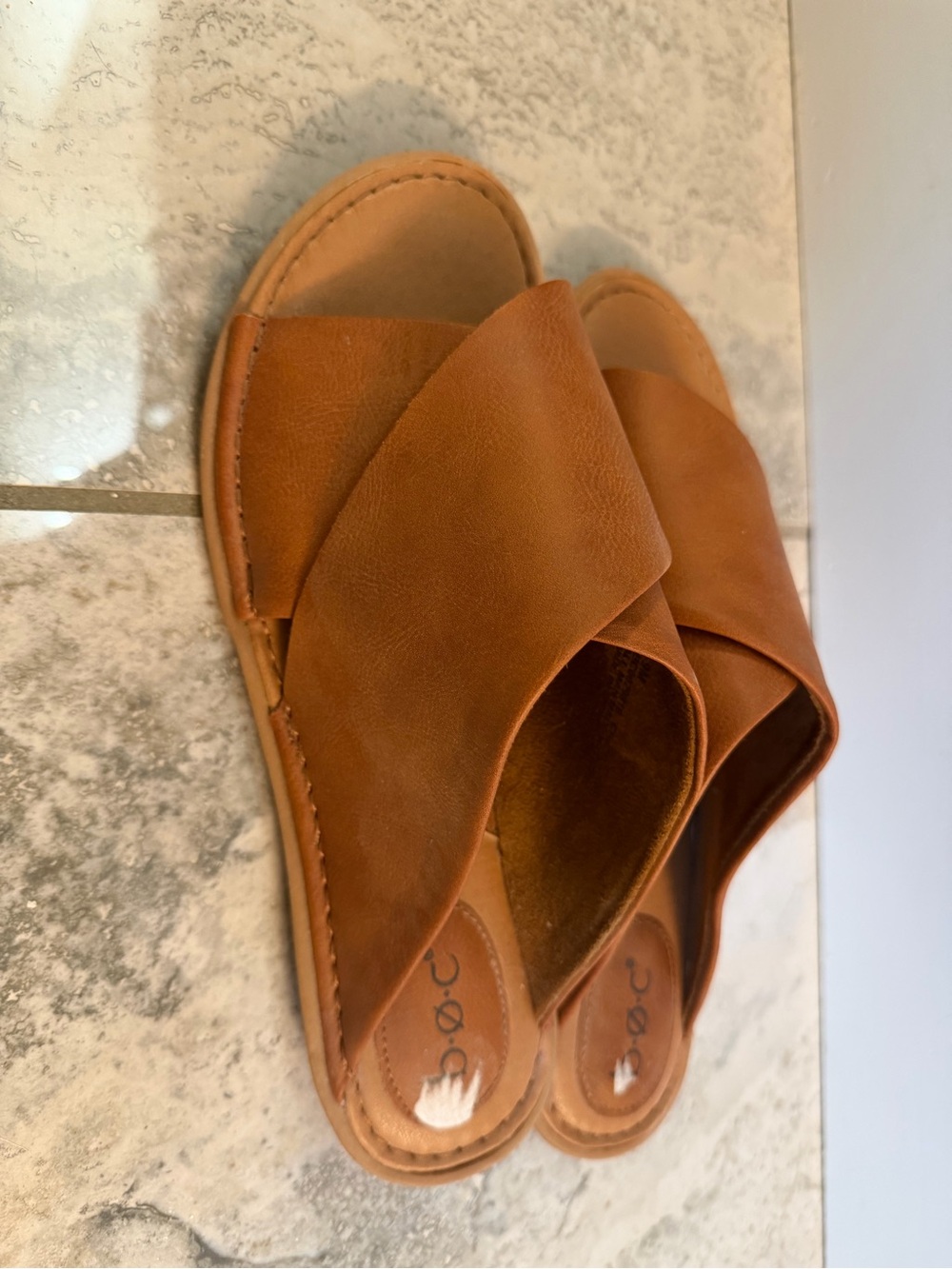 b.o.c. (Børn Concept) Leather Crisscross Slide Sandals - Picture 2 of 4